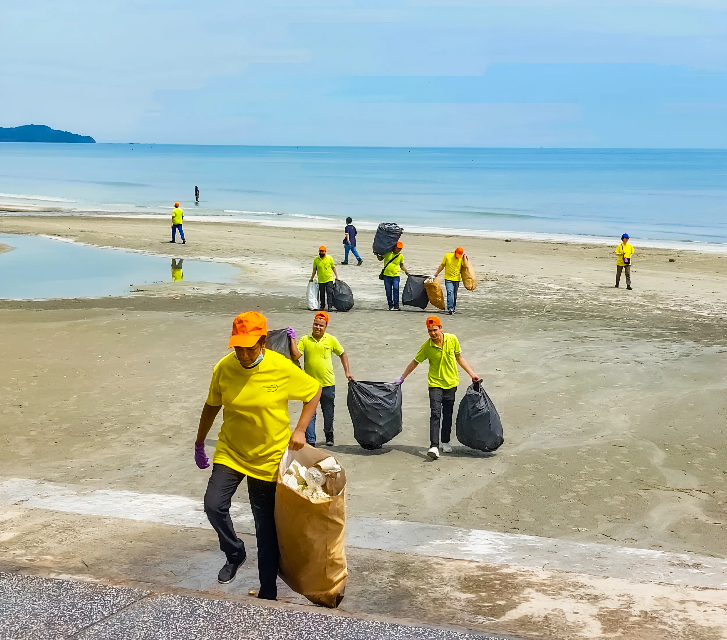 Returning from Cleaning Up the Beach