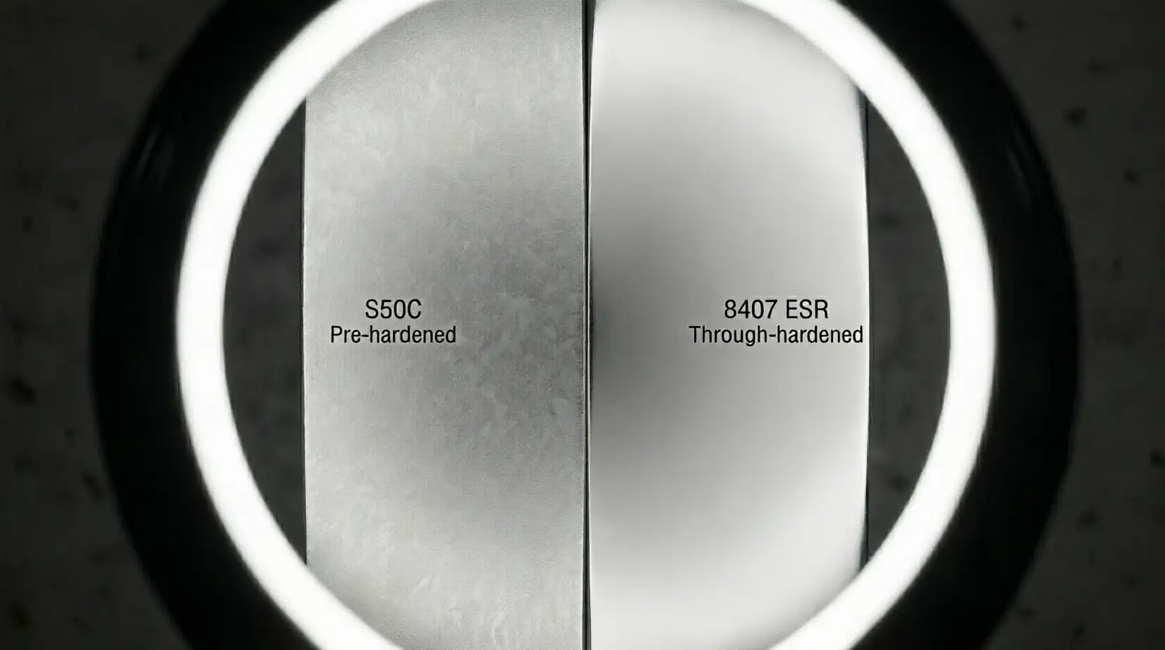 Different steel grades used in injection mold tooling